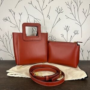 STAUD mini Shirley Red handbag